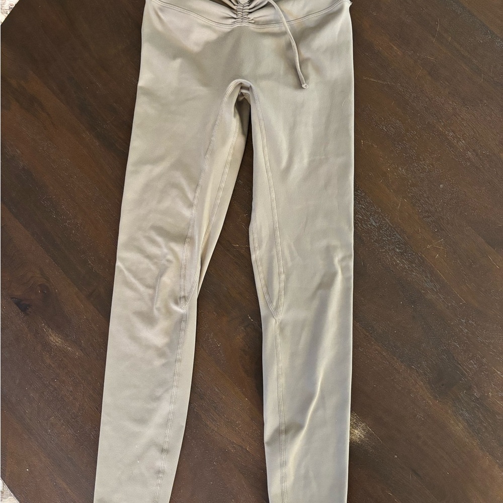 Vintage Khaki High-Waisted Leggings